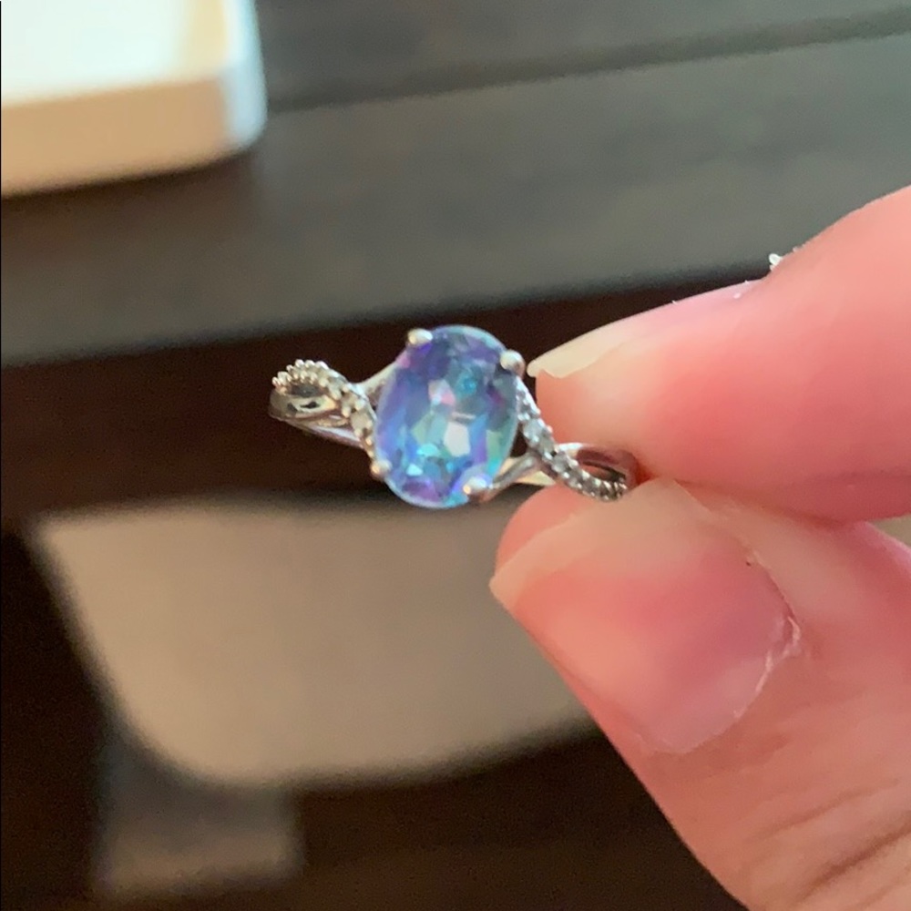 Blue stone ring